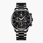 MONACO — Chronograph Steel Watch – Grey, Black
